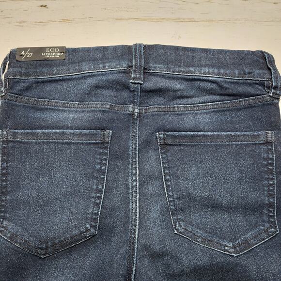 Liverpool Gia Glider Skinny Jeans Exposed Button Pull On Cornell Dark Wash 4 27 - Picture 6 of 10